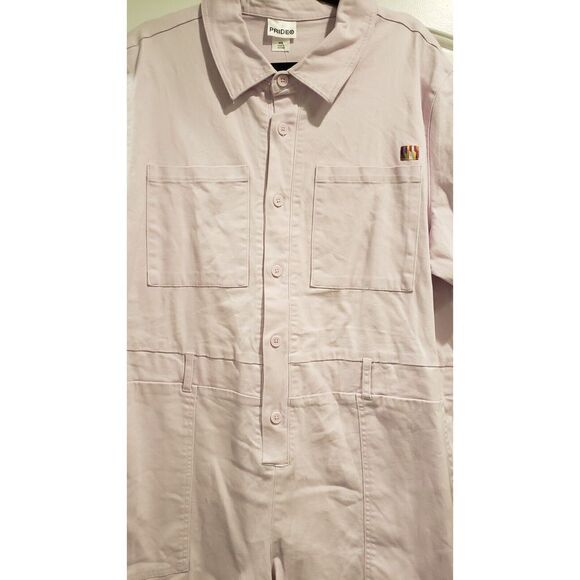 Pride Adult Plus Size XXL Short Sleeve Utility Romper Light Purple NWT - Picture 6 of 6